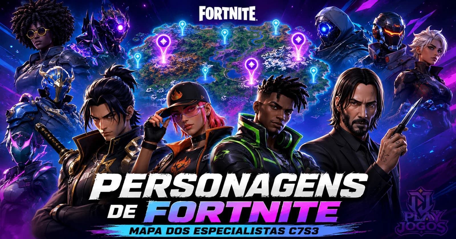 Onde estão os personagens de Fortnite? Mapa dos especialistas do Capítulo 7 Temporada 3