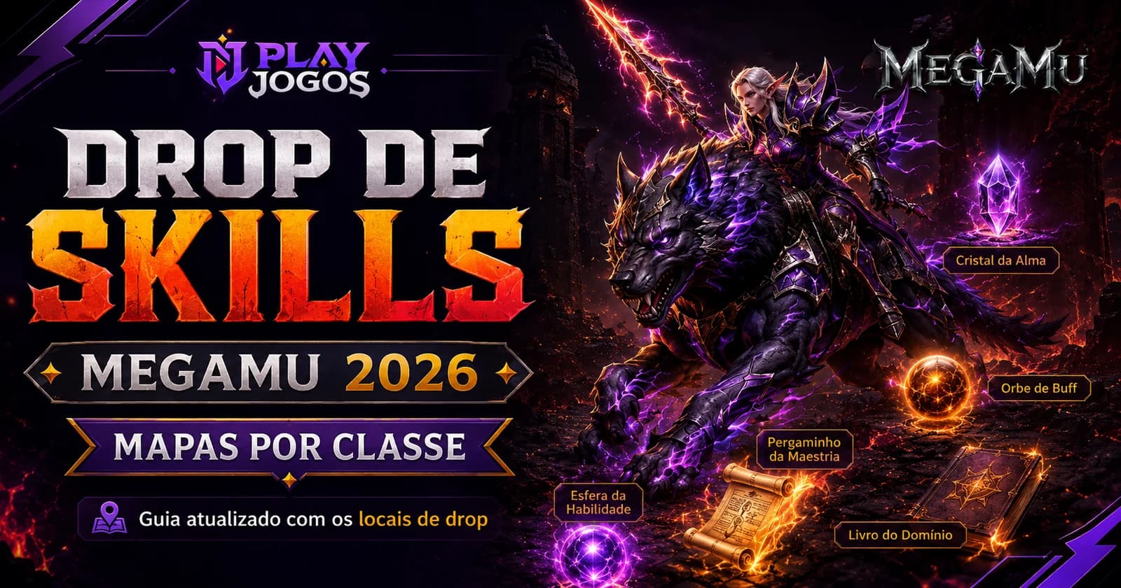 Drop de Skills MEGAMU 2026: Mapas por Classe